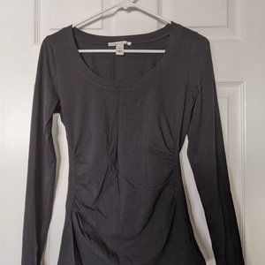 Kenneth Cole size S ruched black tunic top NWOT